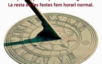 Horaris festes 2017 – 2018.