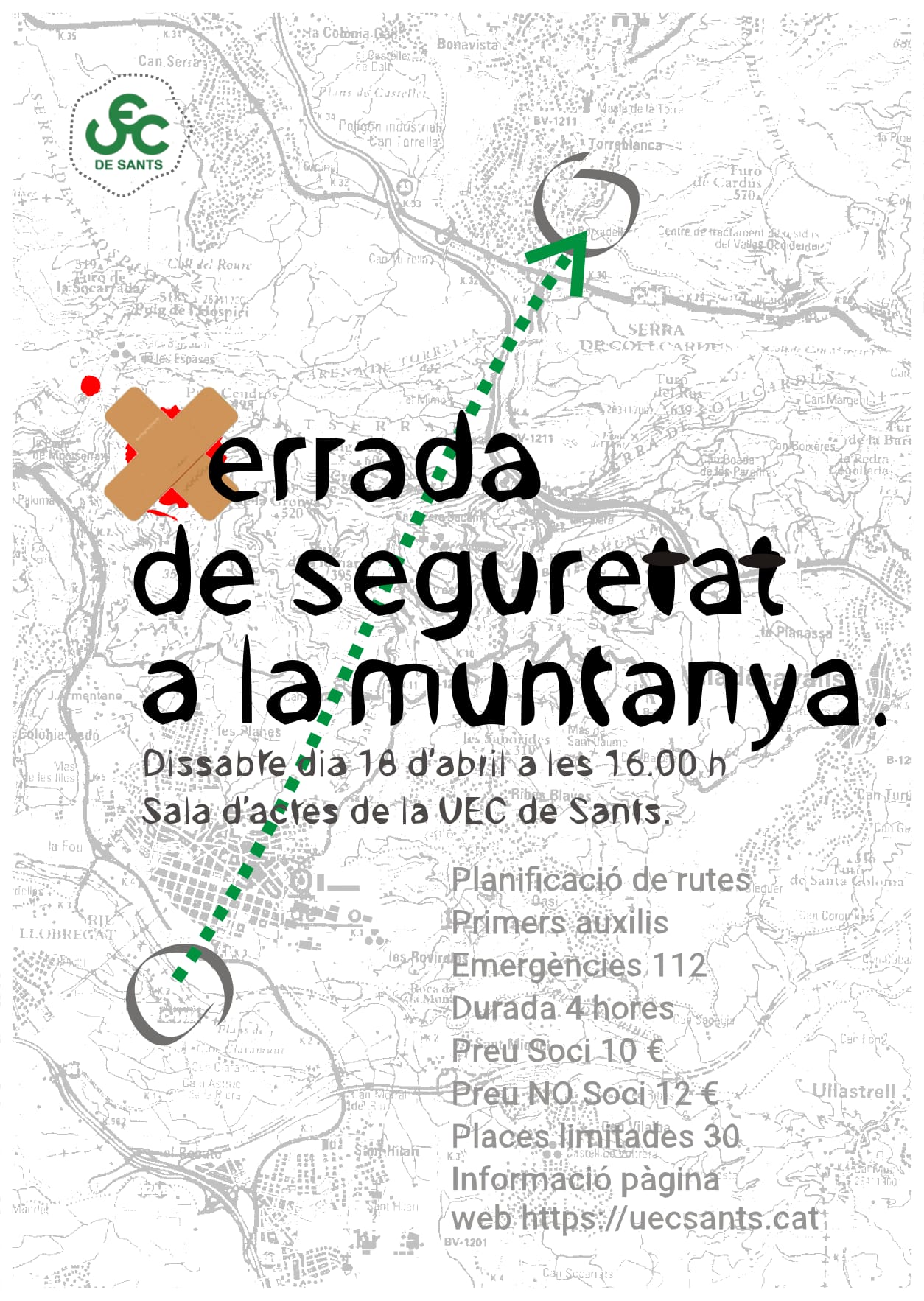 Cartell xerrada seguretat a la muntanya